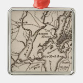 Region New York und New Jersey Silbernes Ornament (Vorne)