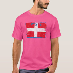 Region Piemont Italien Turin Italien Flagge Vintag T-Shirt