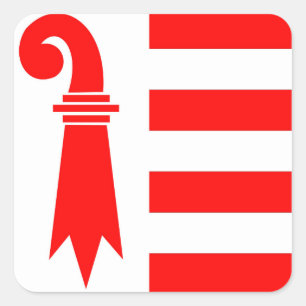 Region Schweiz Kanton Jura Flagge Quadratischer Aufkleber