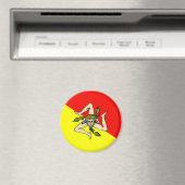 Region Sizilien Flagge italy sicilia Landkreis Magnet (In Situ (Geschirrspüler))