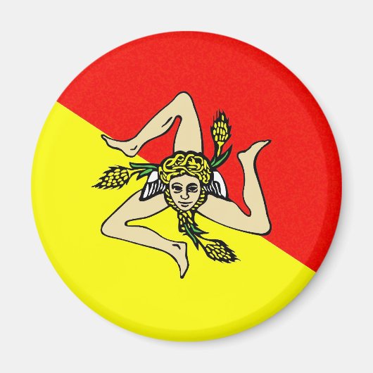 Region Sizilien Flagge italy sicilia Landkreis Magnet (Vorne)