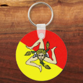 Region Sizilien Flagge italy sicilia Landkreis Schlüsselanhänger (Vorderseite)