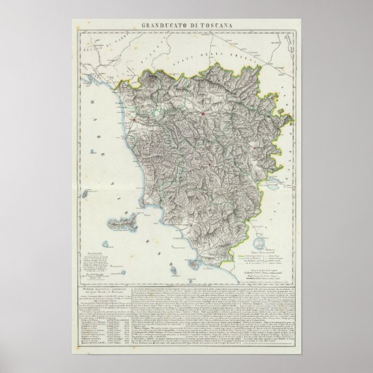 Region Toskana Italien Poster (Vorne)
