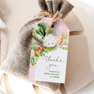 Regional gewachsene Babyparty rosa Danke-Schildche Geschenkanhänger