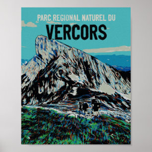 Regional park hiking in the Vercors, Alps, France Poster