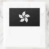 Regionale Flagge der Orchideen-Blume Rechteckiger Aufkleber (Tasche)