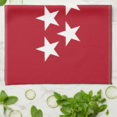 (Regionale) Flagge Madrids Spanien Küchentuch (Gefaltet)