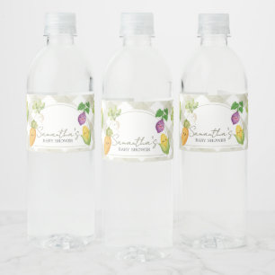 Regionaler Babyshower Wasserflaschenetikett