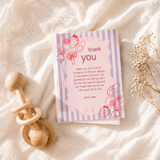 Regionaler Bauernmarkt-Baby-Einweihungsparty mit l Dankeskarte