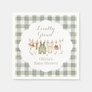Regionaler Bauernmarkt Baby Shower Serviette