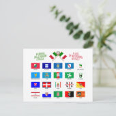 Regionalflaggen in Italien Postkarte (Stehend Vorderseite)