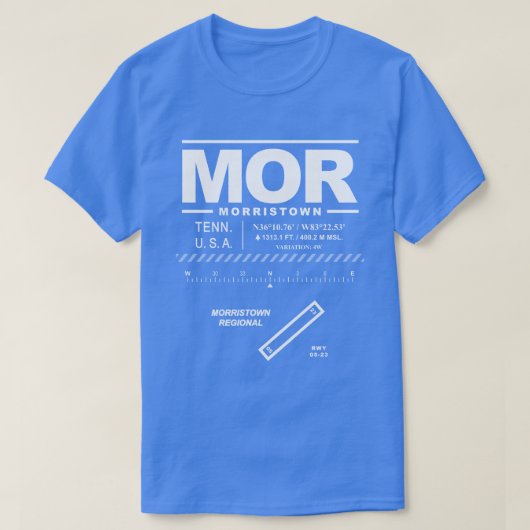Regionalflughafen Morristown MOR T - Shirt (Design vorne)