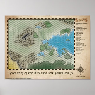 Regionalkarte RPG Midlands Poster