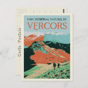 Regionalpark Vercors farbige Abbildung Frankreich Postkarte