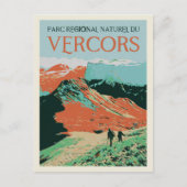 Regionalpark Vercors farbige Abbildung Frankreich Postkarte (Vorderseite)