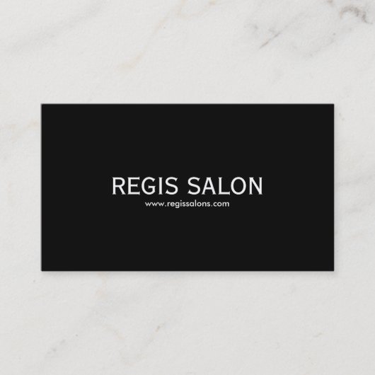 Regis-SALON, www.regissalons.com Visitenkarte (Vorderseite)