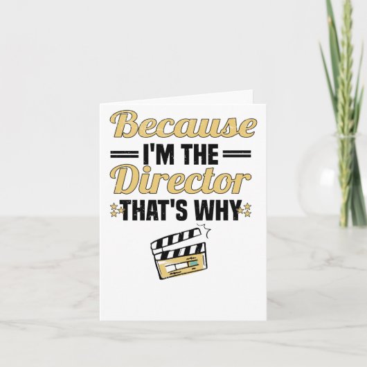 Regisseur Filmmaker Film Karte (Vorderseite)