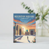Registan-Platz Usbekistan Postkarte (Stehend Vorderseite)