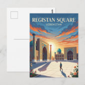 Registan-Platz Usbekistan Postkarte (Vorne/Hinten)