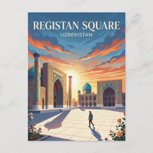 Registan-Platz Usbekistan Postkarte (Vorderseite)