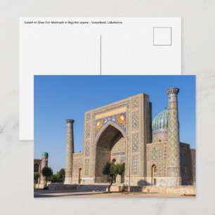 Registanplatz bei Sonnenuntergang - Samarkand, Usb Postkarte