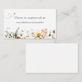 Register für Bienen und Vintage Blumenbaby-Dusche Begleitkarte (Vorne/Hinten)