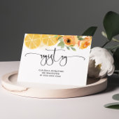 Register für Brautpartys mit Blumenbezug und Zitro Begleitkarte