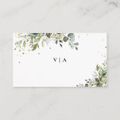 Register für das Brautparty Greenery White Roses Begleitkarte (Rückseite)