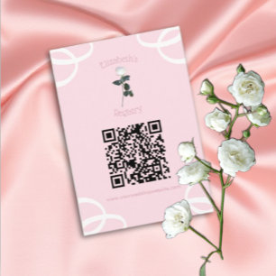 Register für das Brautparty Rose Petal Pink Begleitkarte