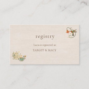 Register für Vintages Faecore-Brautparty Begleitkarte