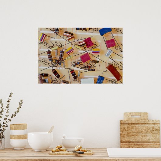 Register und Kondensatoren Poster (Küche)