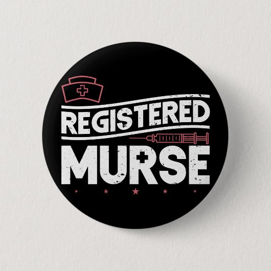 Registered Murse Funny Murse Male Nurse Man Button (Vorderseite)