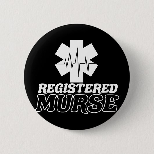 Registered Murse Funny Murse Male Nurse Man Button (Vorderseite)