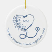Registered Nurse Abschluss Class of 2025 Keramik Ornament (Hinten)