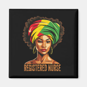 Registered Nurse Afro American Black History Magnet