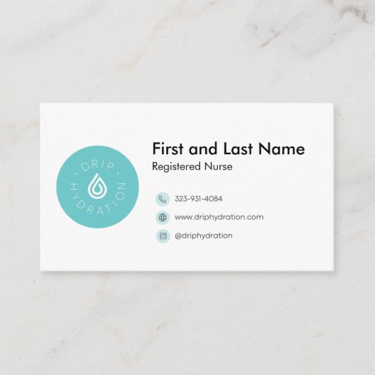 Registered Nurse Business Card Template Visitenkarte (Vorderseite)