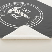 Registered Nurse Caduceus Gray Personalisiert Sherpadecke (3/4)