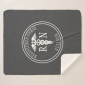 Registered Nurse Caduceus Gray Personalisiert Sherpadecke (Vorderseite (Horizontal))