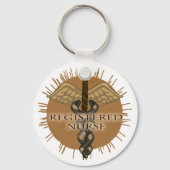Registered Nurse Caduceus Schlüsselanhänger (Vorderseite)