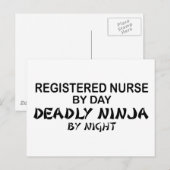 Registered Nurse Deadly Ninja Postkarte (Vorne/Hinten)