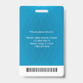 Registered Nurse Employee Foto ID Security Abzeich Ausweis (Rückseite)