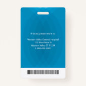 Registered Nurse Employee Foto ID Security Abzeich Ausweis (Rückseite)