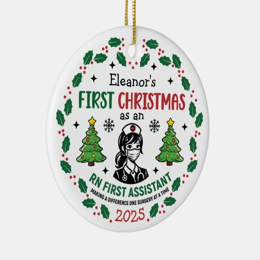 Registered Nurse First Assistant Christmas Tree Keramik Ornament (Rechts)