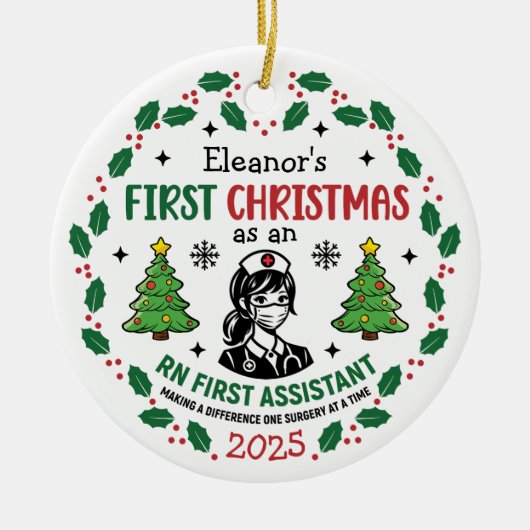 Registered Nurse First Assistant Christmas Tree Keramik Ornament (Vorne)