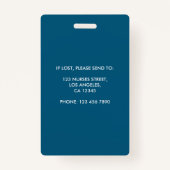 Registered Nurse Foto Identification Ausweis (Rückseite)