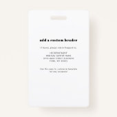 Registered Nurse Medical Center Employee Foto ID Ausweis (Rückseite)