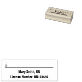 Registered Nurse Name License No. Signature Line Gummistempel (Stempel)