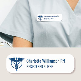 Registered Nurse Name Tag ID Badge Logo Navy Namensschild