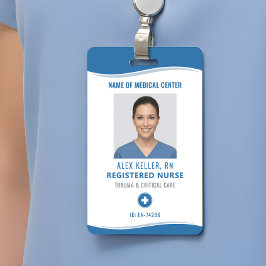 Registered Nurse Photo ID Badge for Hospital Staff Ausweis