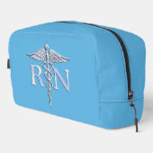 Registered Nurse RN Caduceus auf Baby Blue Decor Waschbeutel (Rechte Ecke)